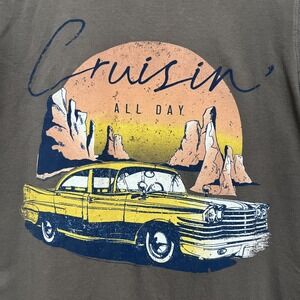Cruisin all‎ day vintage car T-shirt by Alexis G women's size small B2